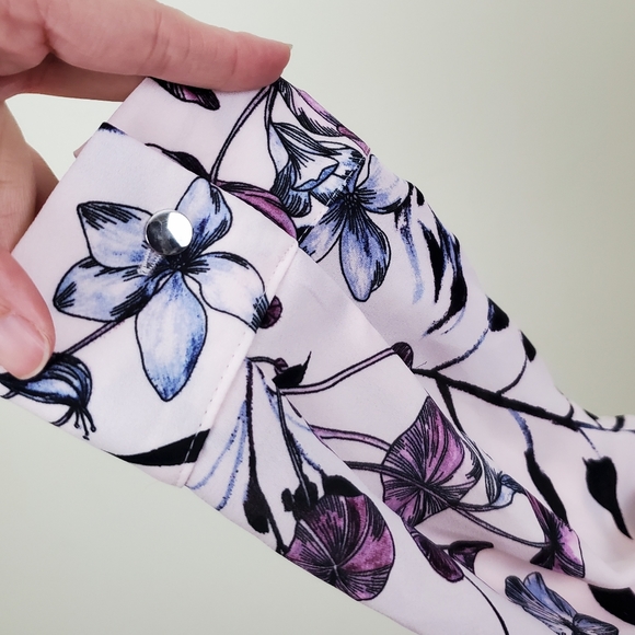 NWT Ivanka Trump Floral Wrap Front Blouse - Picture 14 of 16